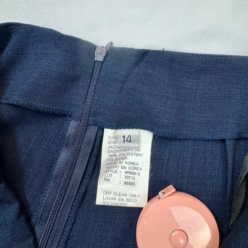 Dani Max Dress Pants Navy Blue Women’s 14 Corporate Office Siren Workwear Plus - Picture 10 of 16